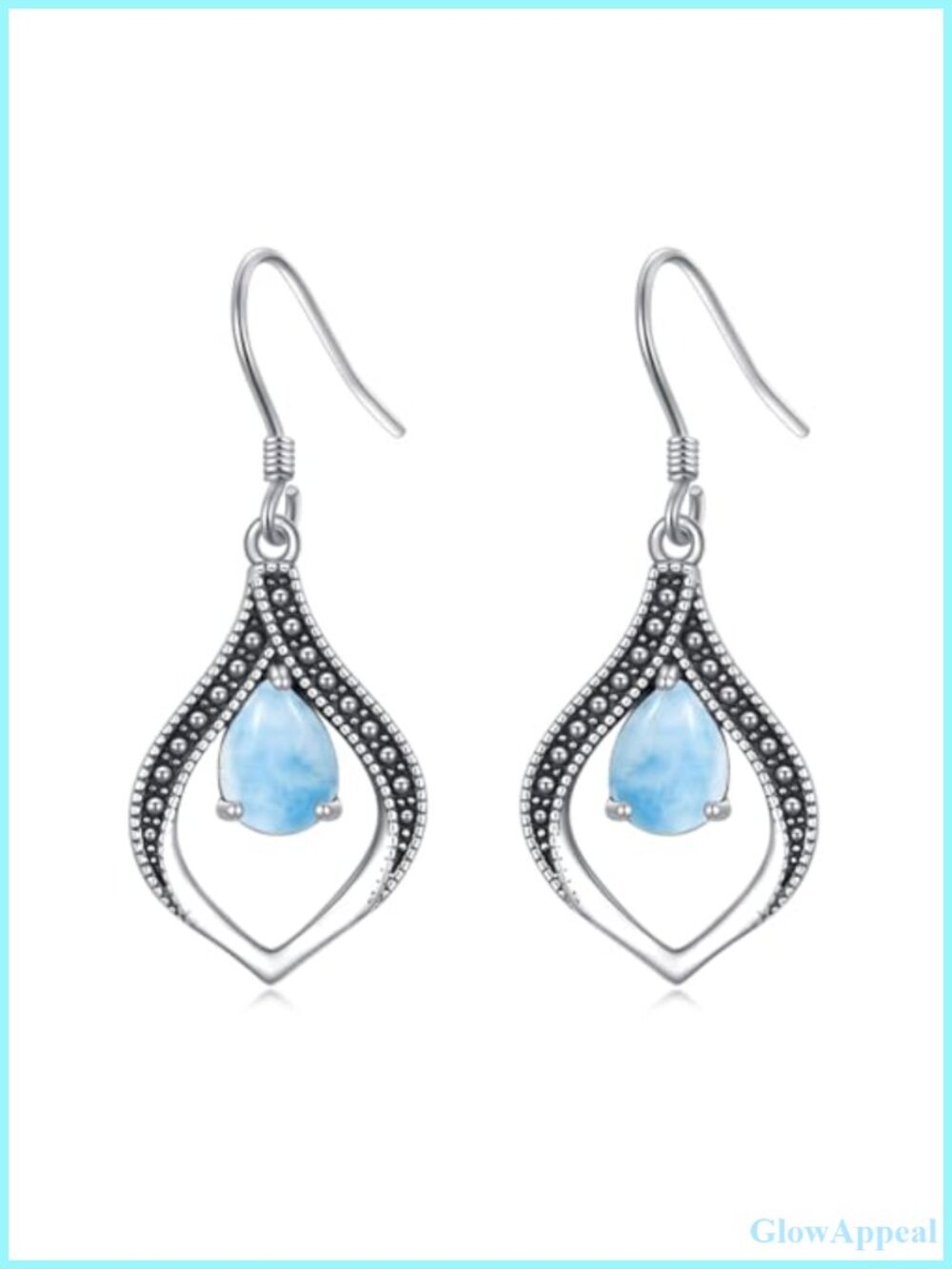 Genuine Gemstone Dangling Earrings 925 Sterling Silver Western Native American